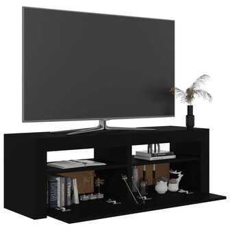 Tv-meubel met LED-verlichting 120x35x40 cm zwart 6