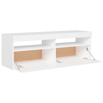 Tv-meubel met LED-verlichting 120x35x40 cm wit 10