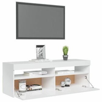 Tv-meubel met LED-verlichting 120x35x40 cm hoogglans wit 6