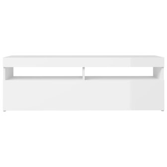 Tv-meubel met LED-verlichting 120x35x40 cm hoogglans wit 8