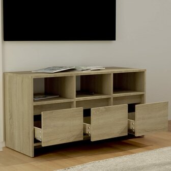 Tv-meubel 102x37,5x52,5 cm bewerkt hout sonoma eikenkleurig 3