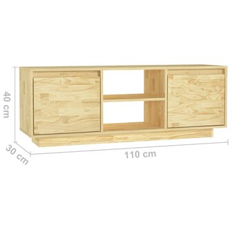 Tv-meubel 110x30x40 cm massief acaciahout 9