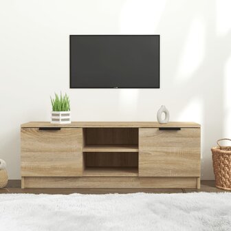 Tv-meubel 102x35x36,5 cm bewerkt hout sonoma eikenkleurig 1