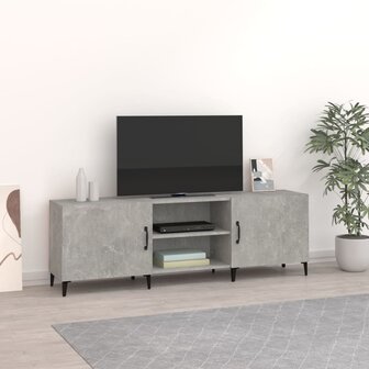 Tv-meubel 150x30x50 cm bewerkt hout betongrijs 1