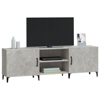 Tv-meubel 150x30x50 cm bewerkt hout betongrijs 4