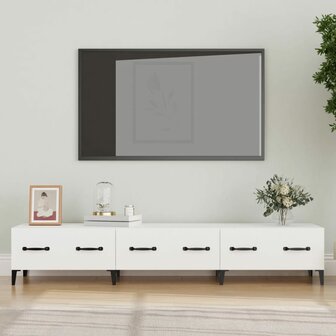 Tv-meubel 150x34,5x30 cm bewerkt hout wit 1