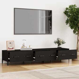 Tv-meubel 150x34,5x30 cm bewerkt hout zwart 3