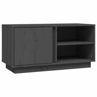 Tv-meubel 80x35x40,5 cm massief grenenhout grijs 2