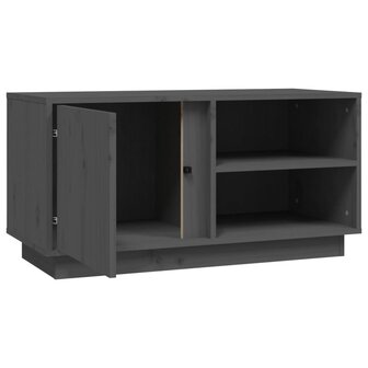 Tv-meubel 80x35x40,5 cm massief grenenhout grijs 7