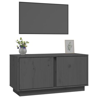 Tv-meubel 80x35x40,5 cm massief grenenhout grijs 4