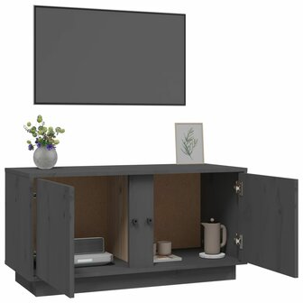 Tv-meubel 80x35x40,5 cm massief grenenhout grijs 5