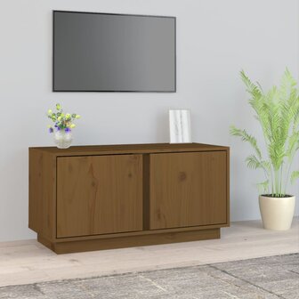 Tv-meubel 80x35x40,5 cm massief grenenhout honingbruin 1