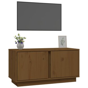 Tv-meubel 80x35x40,5 cm massief grenenhout honingbruin 4