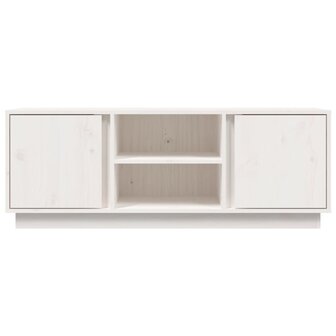 Tv-meubel 110x35x40,5 cm massief grenenhout wit 6