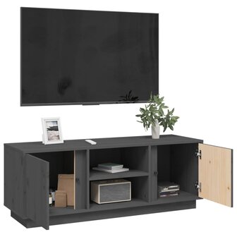 Tv-meubel 110x35x40,5 cm massief grenenhout grijs 5