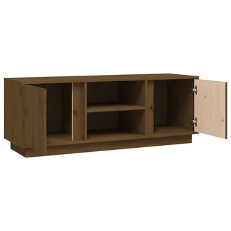 Tv-meubel 110x35x40,5 cm massief grenenhout honingbruin 7