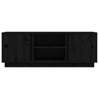 Tv-meubel 110x35x40,5 cm massief grenenhout zwart 6