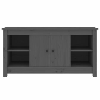 Tv-meubel 103x36,5x52 cm massief grenenhout grijs 3