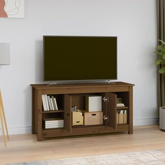 Tv-meubel 103x36,5x52 cm massief grenenhout honingbruin 6