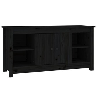 Tv-meubel 103x36,5x52 cm massief grenenhout zwart 2