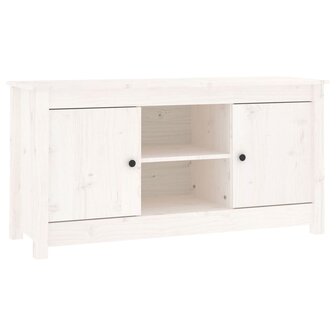 Tv-meubel 103x36,5x52 cm massief grenenhout wit 2