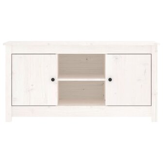 Tv-meubel 103x36,5x52 cm massief grenenhout wit 3