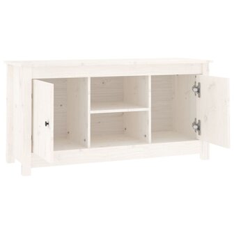 Tv-meubel 103x36,5x52 cm massief grenenhout wit 4