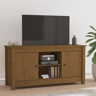 Tv-meubel 103x36,5x52 cm massief grenenhout honingbruin 1