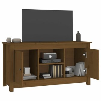 Tv-meubel 103x36,5x52 cm massief grenenhout honingbruin 8