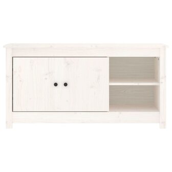 Tv-meubel 103x36,5x52 cm massief grenenhout wit 3