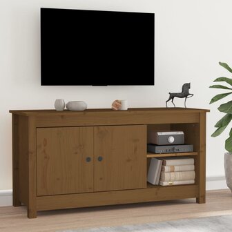 Tv-meubel 103x36,5x52 cm massief grenenhout honingbruin 1