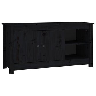 Tv-meubel 103x36,5x52 cm massief grenenhout zwart 2