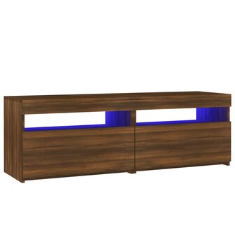 Tv-meubel met LED-verlichting 120x35x40 cm bruin eikenkleur 2