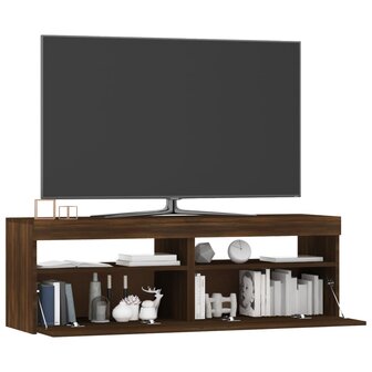 Tv-meubel met LED-verlichting 120x35x40 cm bruin eikenkleur 7