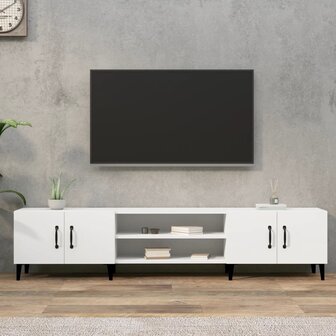 Tv-meubel 180x31,5x40 cm bewerkt hout wit 1