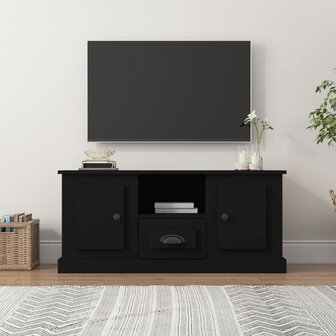 Tv-meubel 100x35,5x45 cm bewerkt hout zwart 1