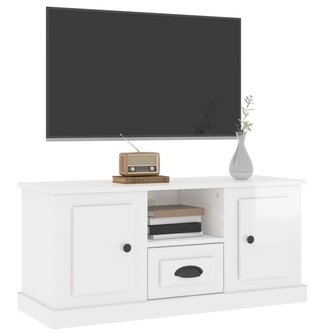 Tv-meubel 100x35,5x45 cm bewerkt hout hoogglans wit 4