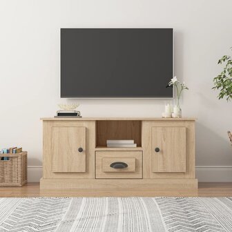 Tv-meubel 100x35,5x45 cm bewerkt hout sonoma eikenkleurig 1