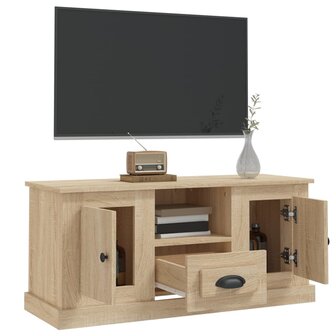 Tv-meubel 100x35,5x45 cm bewerkt hout sonoma eikenkleurig 5