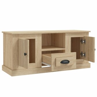 Tv-meubel 100x35,5x45 cm bewerkt hout sonoma eikenkleurig 8