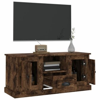 Tv-meubel 100x35,5x45 cm bewerkt hout gerookt eikenkleurig 5