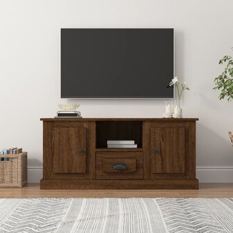 Tv-meubel 100x35,5x45 cm bewerkt hout bruin eikenkleur 1