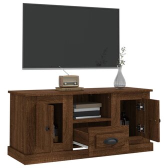 Tv-meubel 100x35,5x45 cm bewerkt hout bruin eikenkleur 5