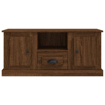 Tv-meubel 100x35,5x45 cm bewerkt hout bruin eikenkleur 6