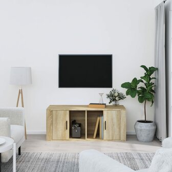 Tv-meubel 100x35x40 cm bewerkt hout sonoma eikenkleurig 1