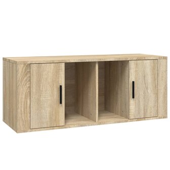 Tv-meubel 100x35x40 cm bewerkt hout sonoma eikenkleurig 2