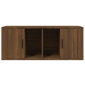 Tv-meubel 100x35x40 cm bewerkt hout bruin eikenkleur 5