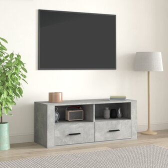 Tv-meubel 100x35x40 cm bewerkt hout betongrijs 1