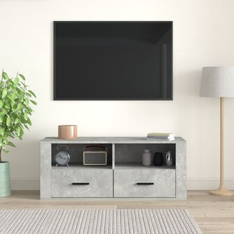 Tv-meubel 100x35x40 cm bewerkt hout betongrijs 3