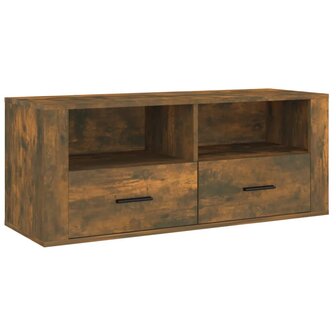 Tv-meubel 100x35x40 cm bewerkt hout gerookt eikenkleurig 2